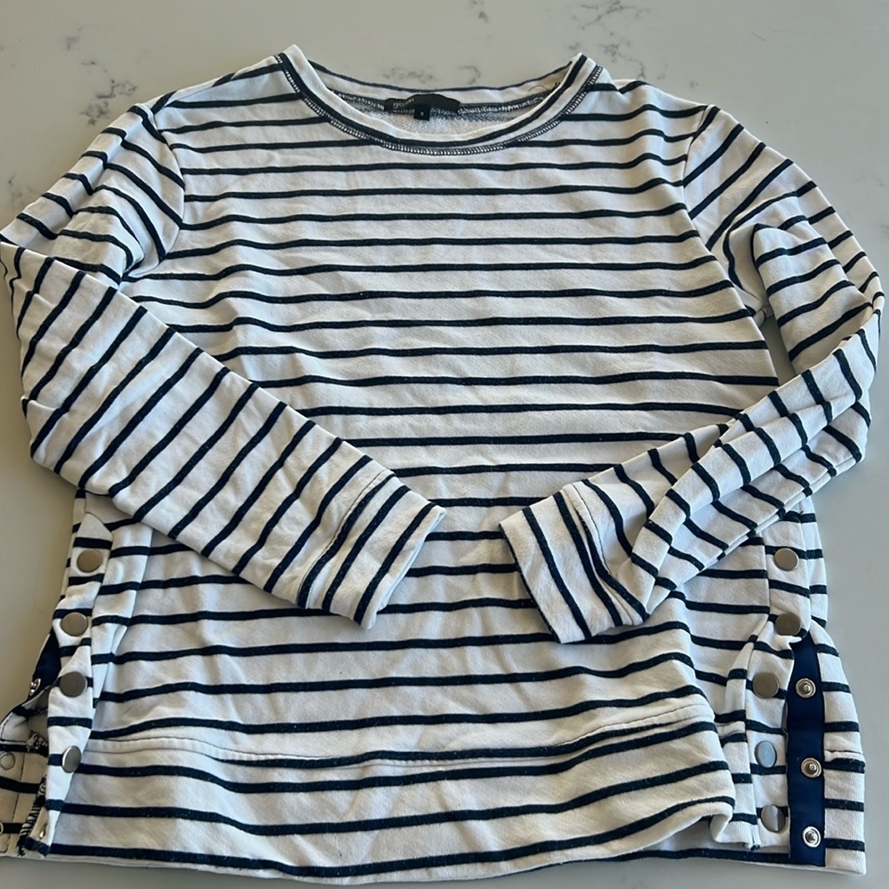 Gibson Stripe Side Button Sweatshirt